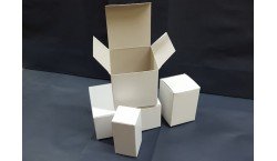 scatole automontanti in cartoncino bianco, chiusura facile - imballaggio roma