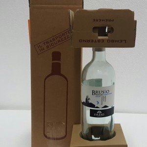 scatola alta protezione per spedizione bottiglie - imballaggi Roma